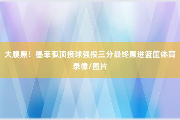 大腹黑！墨菲弧顶接球强投三分最终颠进篮筐体育录像/图片