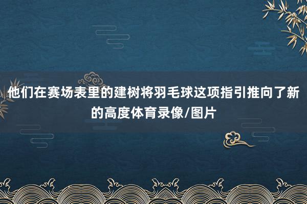 他们在赛场表里的建树将羽毛球这项指引推向了新的高度体育录像/图片