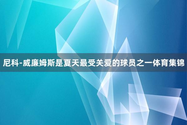 尼科-威廉姆斯是夏天最受关爱的球员之一体育集锦