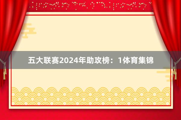 五大联赛2024年助攻榜：1体育集锦